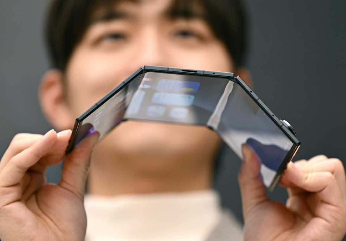 Samsung Electronics shares rallied as it launched its first triple-fold phone