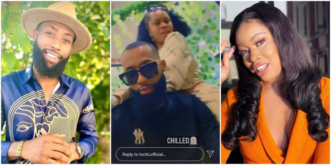 Ex-BBNaija stars Princess and Tochi spark dating rumours (videos) Ex-BBNaija stars Princess and Tochi spark dating rumours (videos)