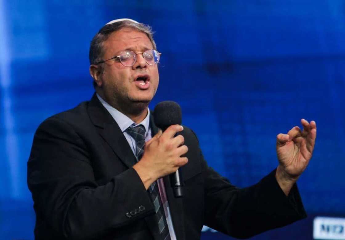 Israeli far-right lawmaker Itamar Ben-Gvir in a TV debate  on October 20, 2022