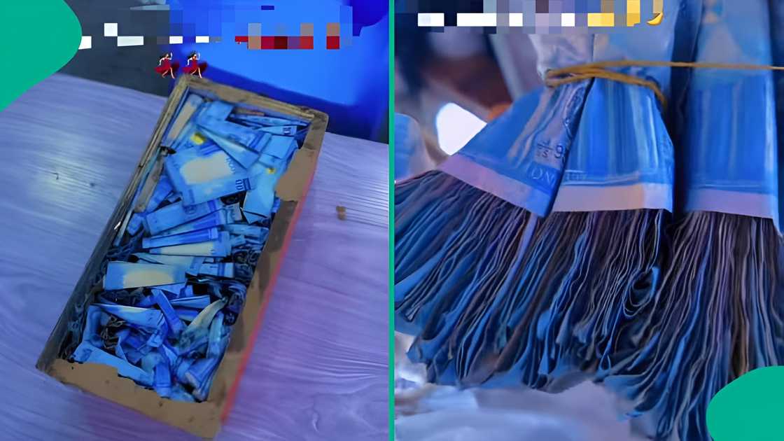 Nigerian woman goes viral after breaking her savings box, reveals total of N693k saved daily and sometimes from extra sources; TikTok video sparks reactions and admiration for her dedication.