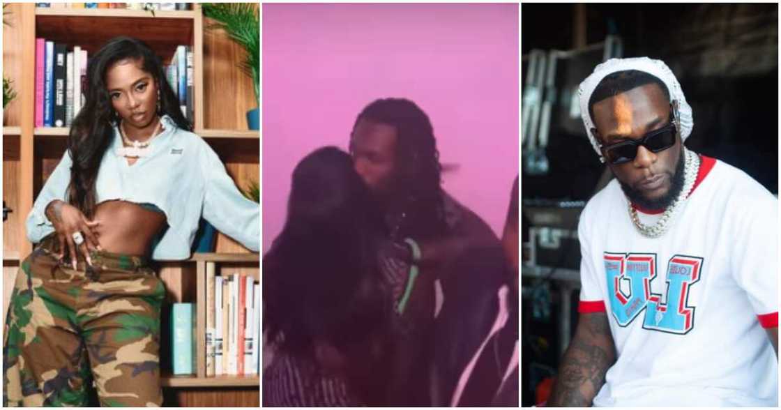 Tiwa Savage and Burna Boy at nightclub. Tiwa Savage and Burna Boy at nightclub.