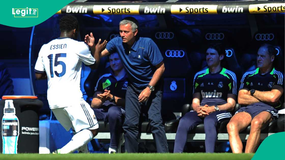 Michael Essien, Jose Mourinho, Real Madrid, Osasuna, Santiago Bernabeu, Madrid, Spain, La Liga.