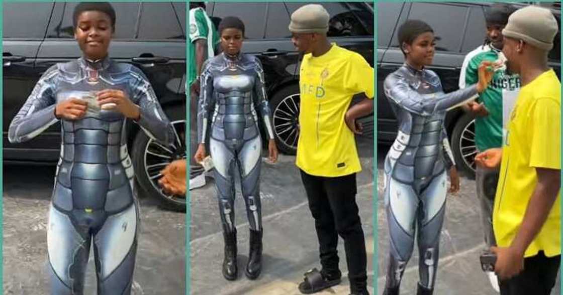 Nigerian girl Jarvis who talks and acts like robot gets $100 in video Nigerian girl Jarvis who talks and acts like robot gets $100 in video