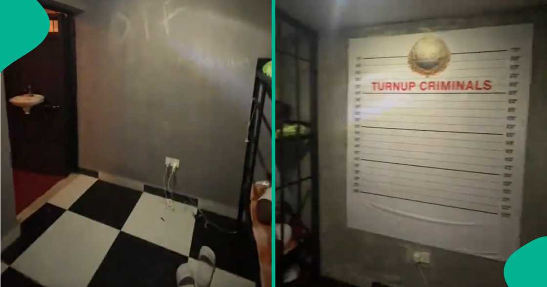 Lady captures strange prison she found in Lagos club.
