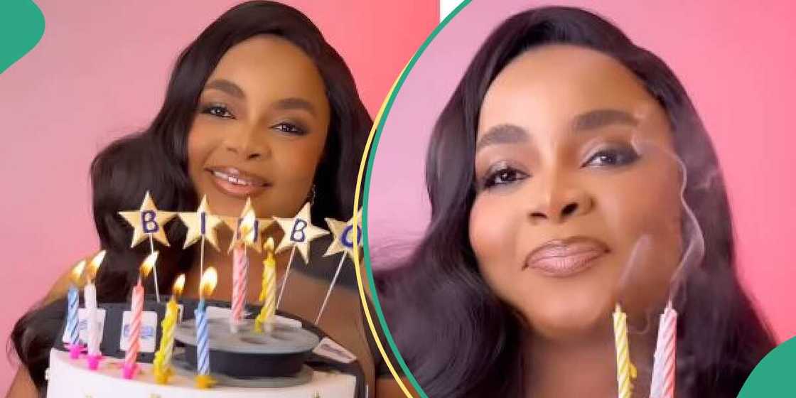 Bimbo Ademoye marks birthday in style. Bimbo Ademoye marks birthday in style.