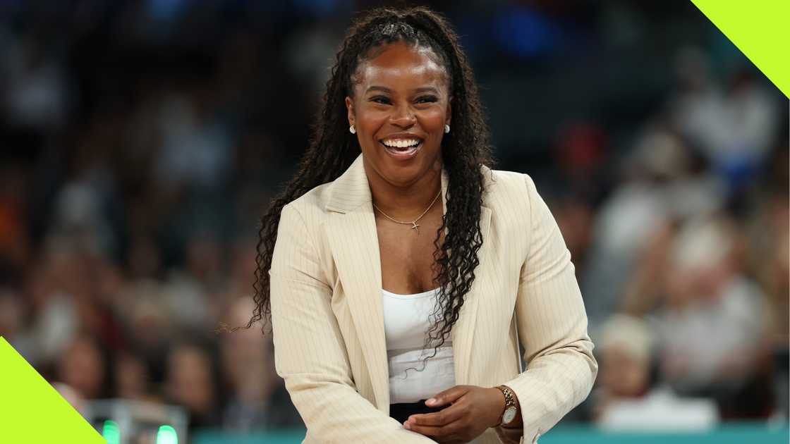 D'Tigress coach, Rena Wakama, at the Olympic Games D'Tigress coach, Rena Wakama, at the Olympic Games