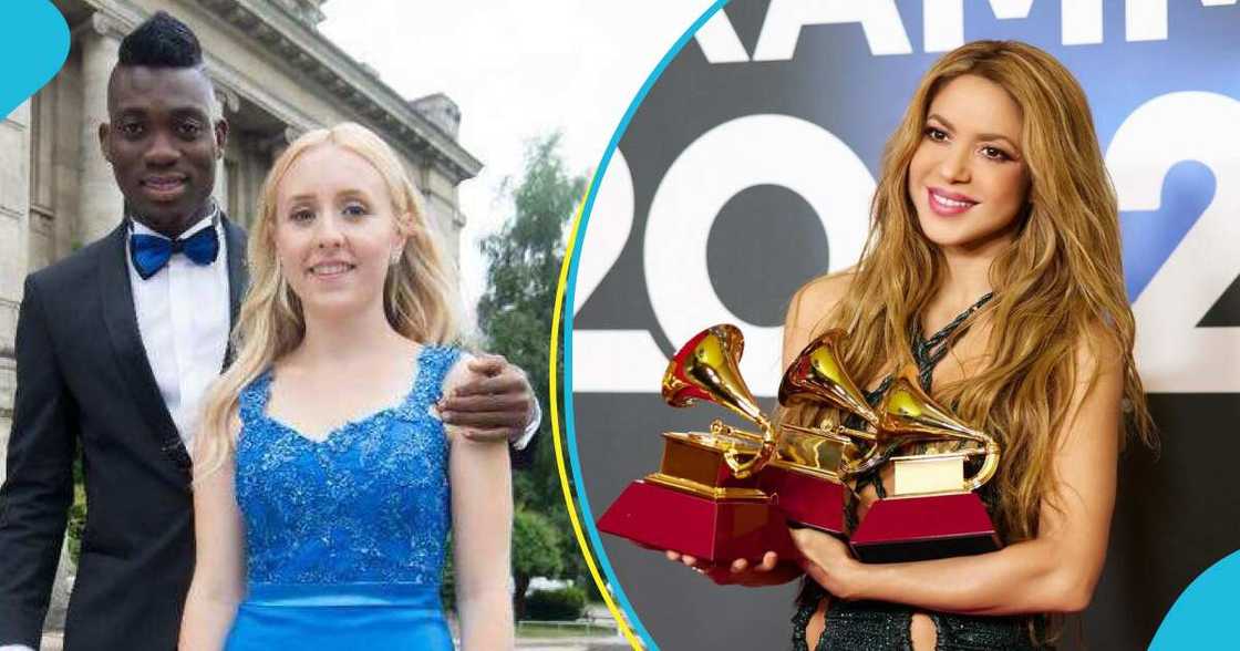 Christian Atsu and his wife Marie Claire Rupio and Shakira in photos Christian Atsu and his wife Marie Claire Rupio and Shakira in photos
