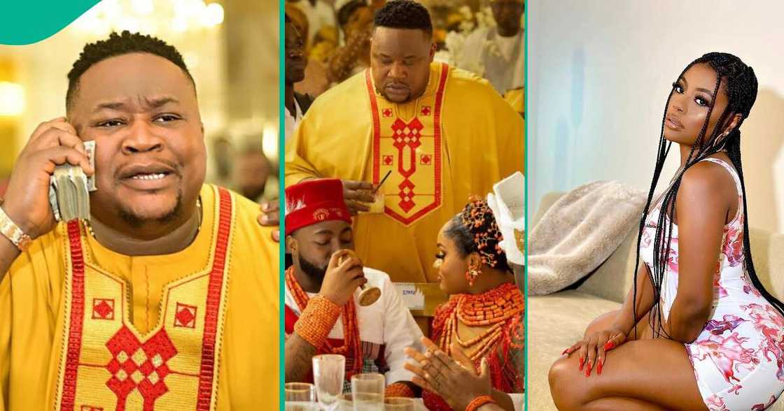 Cubana Cheifpriest encourages Davido. Cubana Cheifpriest encourages Davido.