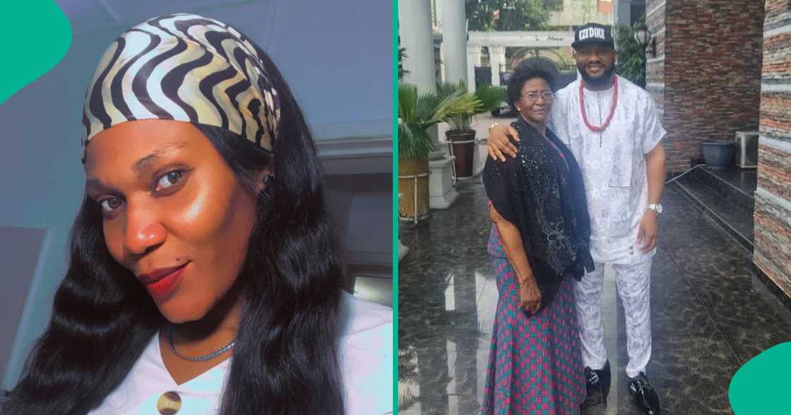 Lady points out certain things she observed about Yul Edochie's mother Lady points out certain things she observed about Yul Edochie's mother