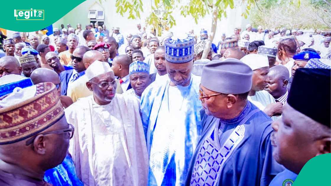Mourners gathered at the burial of former lawmaker Abba Anas Adamu in Kano on Tuesday, May 12, 2026, during the funeral proceedings. Mourners gathered at the burial of former lawmaker Abba Anas Adamu in Kano on Tuesday, May 12, 2026, during the funeral proceedings.