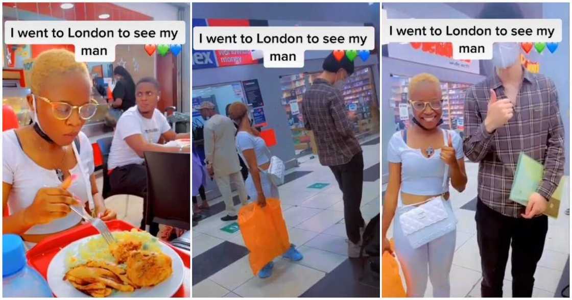 Itohan Blessing, London, Nigerian lady flies to London, tall Oyinbo man Itohan Blessing, London, Nigerian lady flies to London, tall Oyinbo man