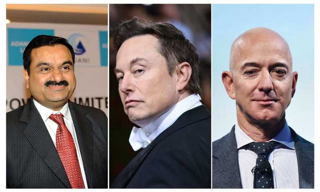 Elon Musk, Jeff Bezos, Gautam Adani Elon Musk, Jeff Bezos, Gautam Adani