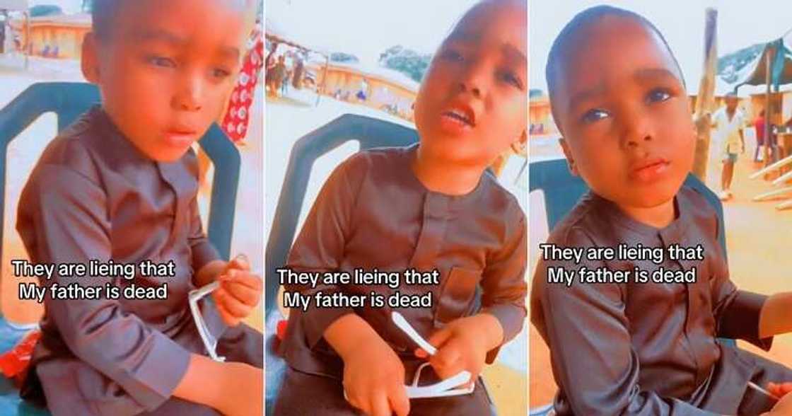 Little boy insists on waking up dead dad Little boy insists on waking up dead dad