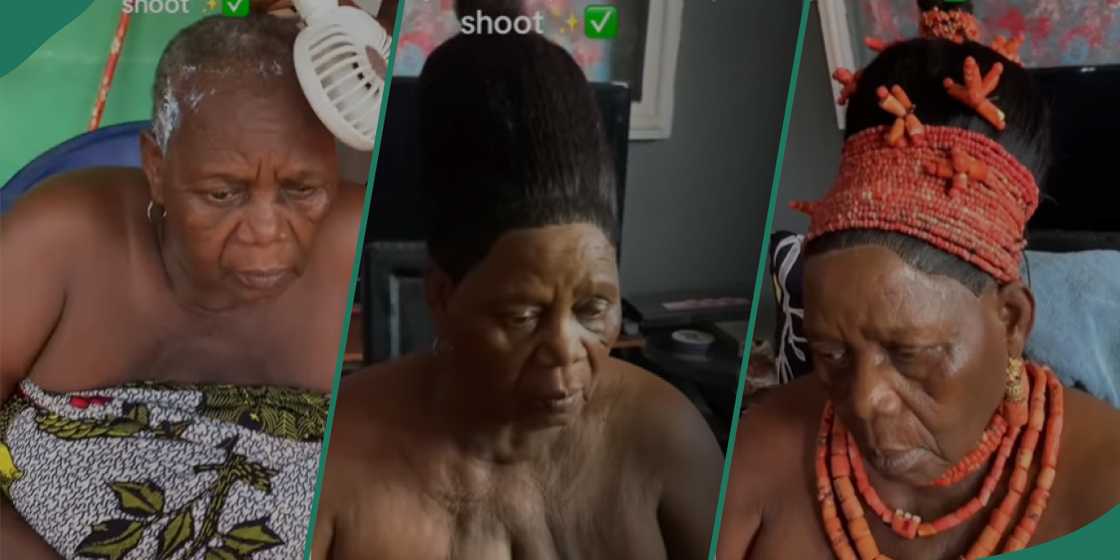 Grandma makes hair and adorns makeup for her 95th birthday photoshoot