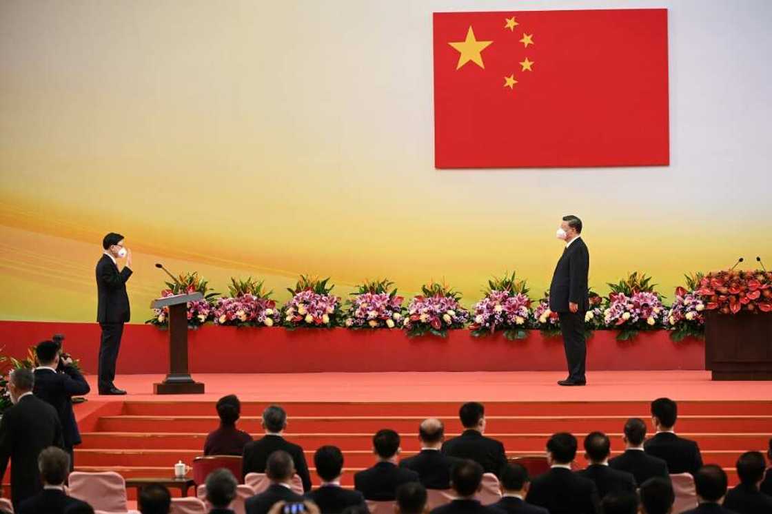 John Lee swore his oath in front of Chinese president Xi Jinping John Lee swore his oath in front of Chinese president Xi Jinping