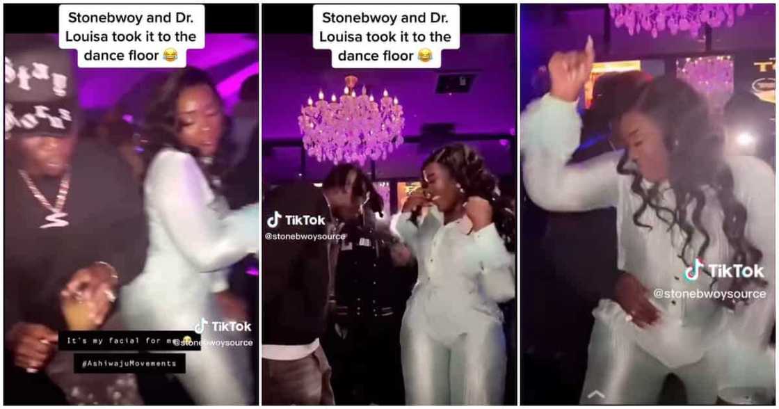 Stonebwoy and his wife, Dr Louisa Satekla, on the dancefloor