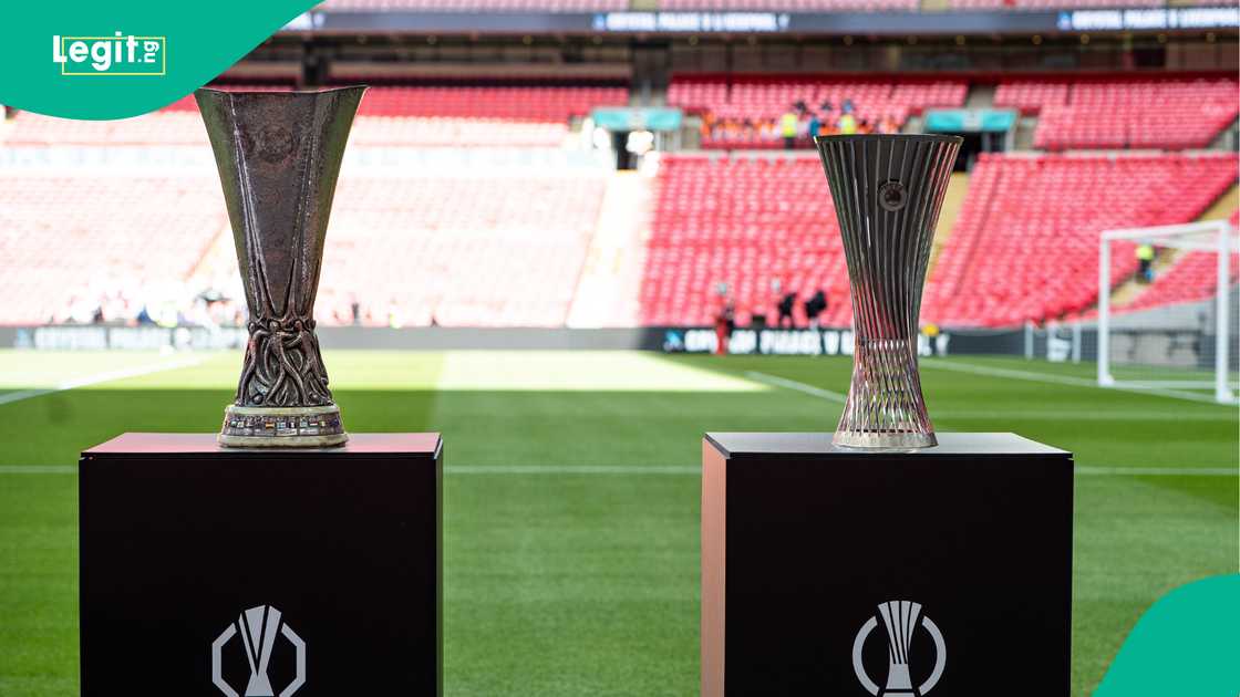 UEFA Europa League, UEFA Europa Conference League, Wembley Stadium, London, England, Community Shield. UEFA Europa League, UEFA Europa Conference League, Wembley Stadium, London, England, Community Shield.