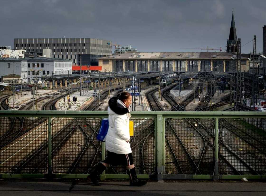 Usually bustling train stations were left deserted Usually bustling train stations were left deserted