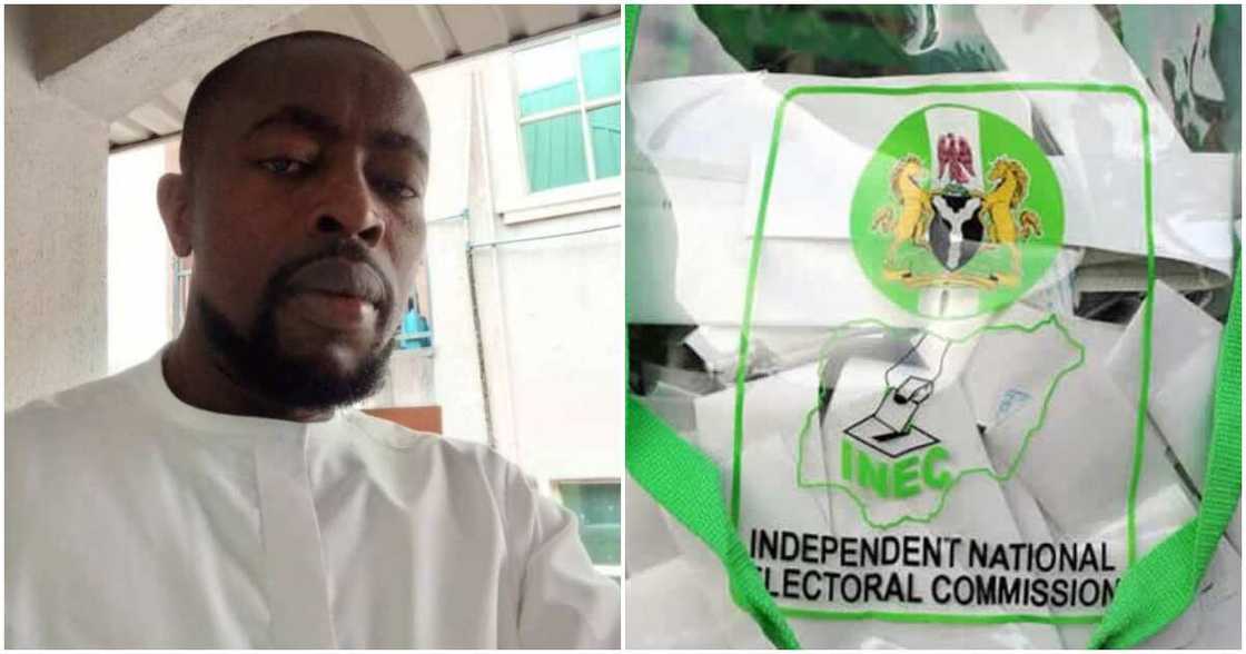 INEC official, Anambra state, Mr Duruocha Osita Joel, Isu-Aniocha-Urum Road in Awka North local government area INEC official, Anambra state, Mr Duruocha Osita Joel, Isu-Aniocha-Urum Road in Awka North local government area