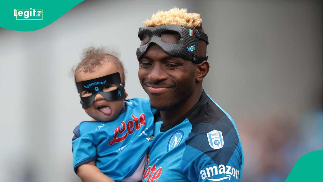 Victor Osimhen, Hailey Osimhen, Napoli, Estadio Diego Armando Maradona, Naples, Italy. Victor Osimhen, Hailey Osimhen, Napoli, Estadio Diego Armando Maradona, Naples, Italy.