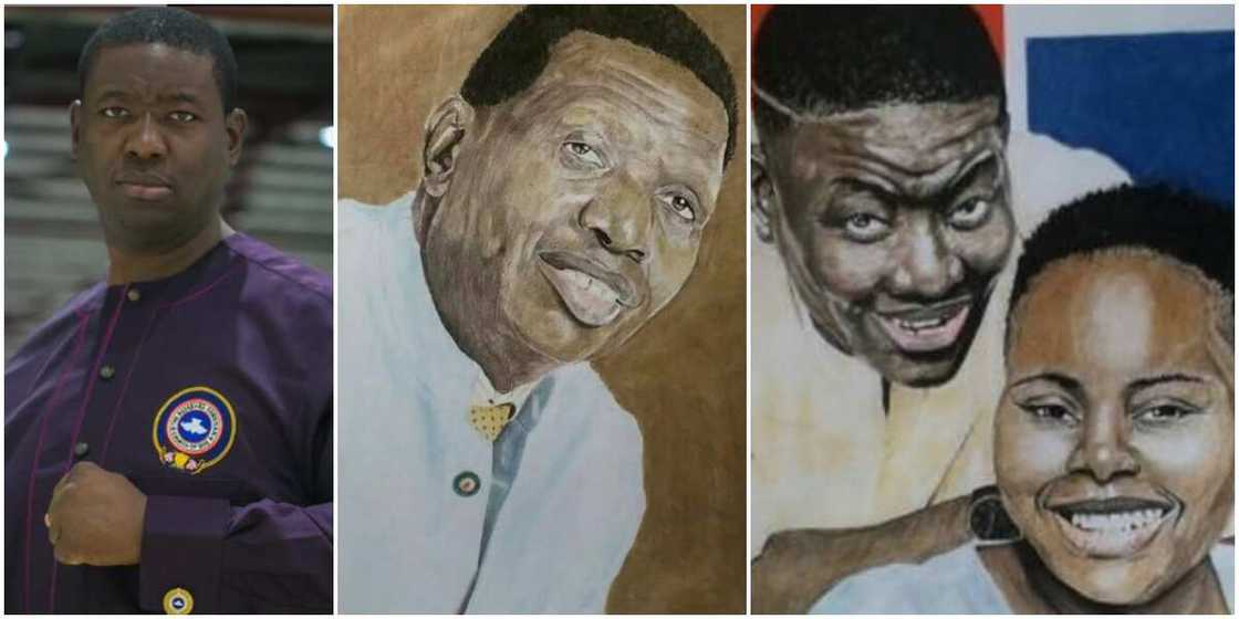 I’m Not Impressed With Copy Drawings: Pastor Adeboye’s Son Reacts to Painting of Him and His Father I’m Not Impressed With Copy Drawings: Pastor Adeboye’s Son Reacts to Painting of Him and His Father