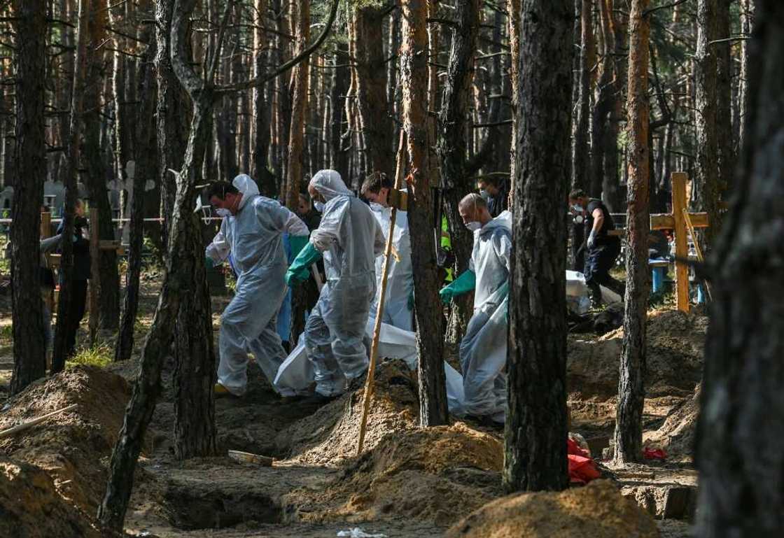 The recapture of cities like Izyum have brought fresh Ukrainian claims of atrocities committed by Russian troops, which Moscow denies The recapture of cities like Izyum have brought fresh Ukrainian claims of atrocities committed by Russian troops, which Moscow denies