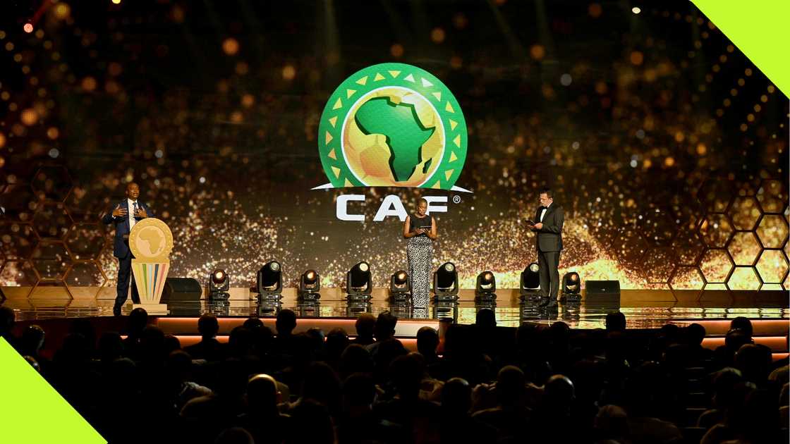 The CAF Award ceremony stage during the 2023 event