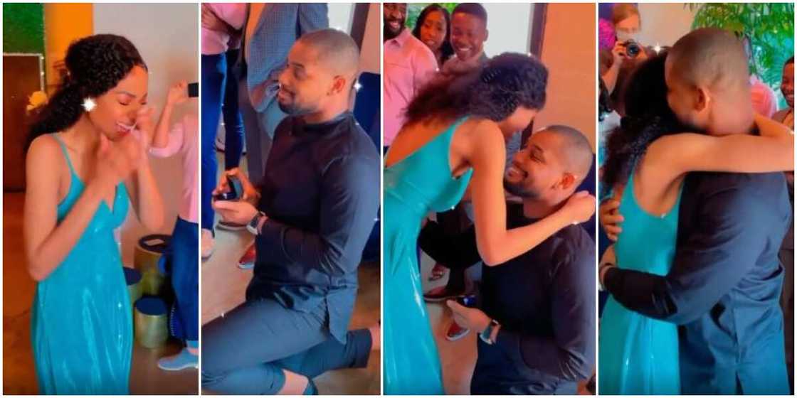 Adorable Moment Alex Ekubo’s Bae Burst Into Tears After Actor Asked Her to Be His Wife