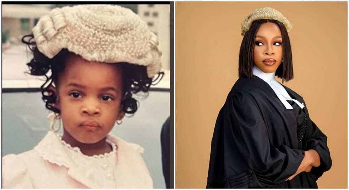 Photos of Adaeze Adim as a kid and when she was called to bar. Photos of Adaeze Adim as a kid and when she was called to bar.