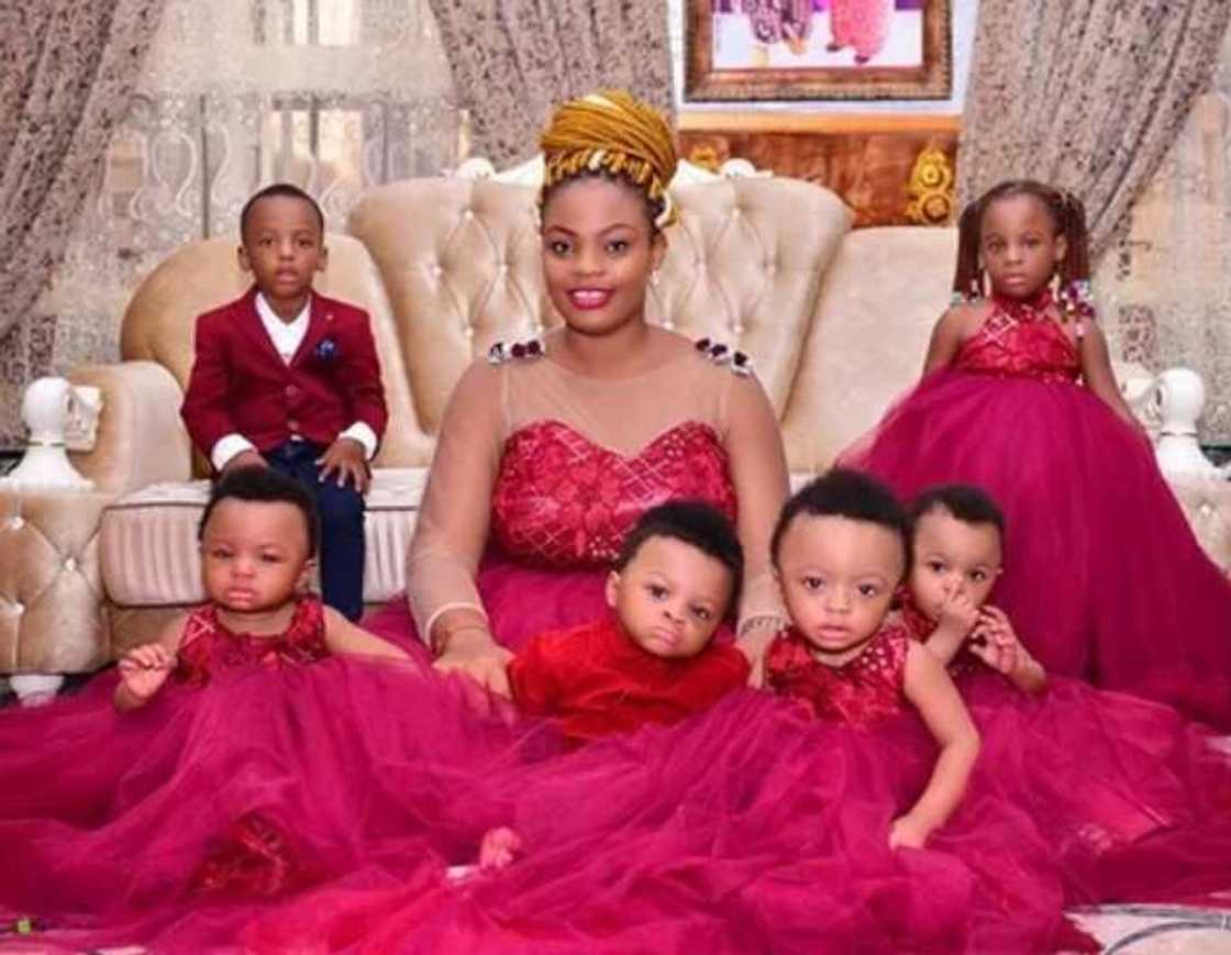 Nigerian mum with a set of quadruplets celebrates their first birthday with beautiful photos