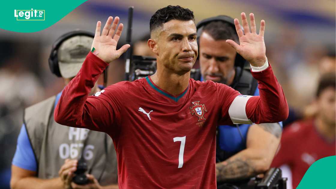 Cristiano Ronaldo of Portugal looks dejected after the FIFA World Cup 2026 Round Of 16 match against Spain. Photo by Richard Sellers Cristiano Ronaldo of Portugal looks dejected after the FIFA World Cup 2026 Round Of 16 match against Spain. Photo by Richard Sellers