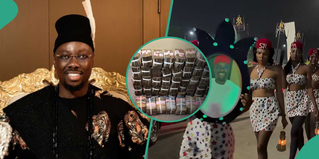 Obi Cubana’s 50th birthday, stacks of money a big man sprayed at Obi Cubana’s party Obi Cubana’s 50th birthday, stacks of money a big man sprayed at Obi Cubana’s party