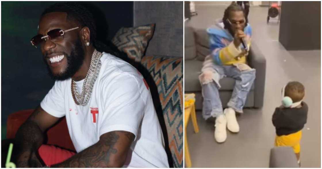 Burna Boy sings for little toddler Burna Boy sings for little toddler
