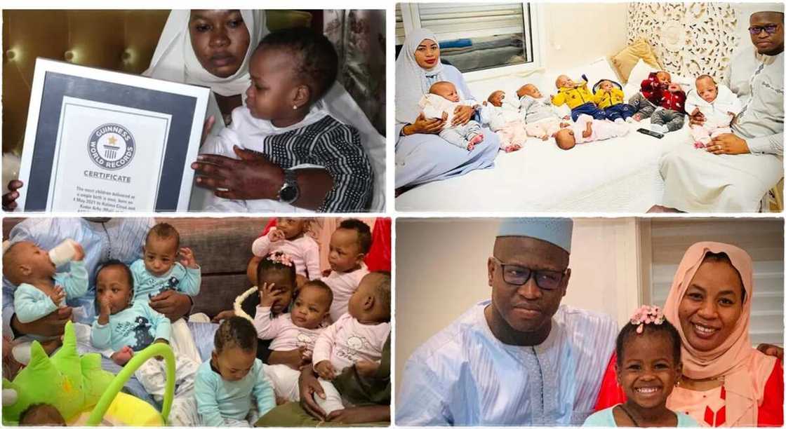 Photos of world nonuplets and their parents. Photos of world nonuplets and their parents.