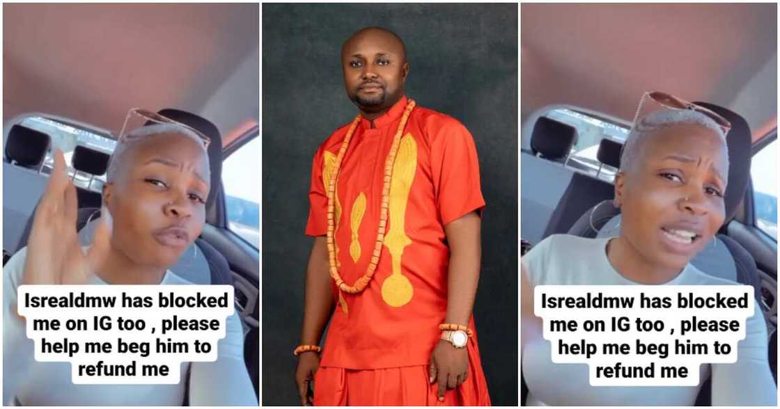 Vendor calls out Isreal DMW for refusing to refund her N800k. Vendor calls out Isreal DMW for refusing to refund her N800k.