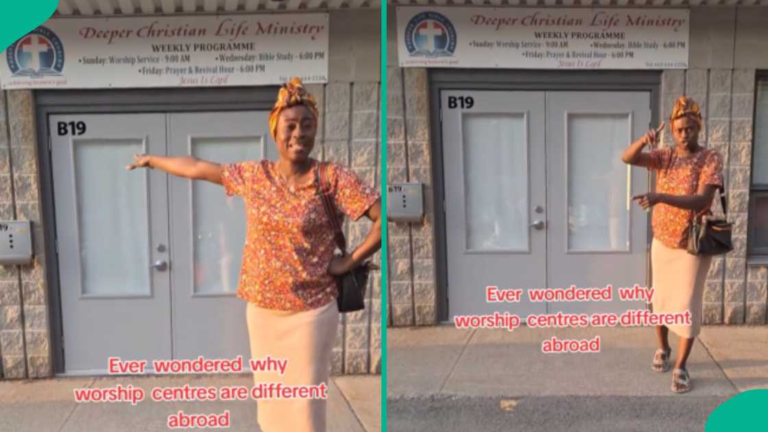 Lady visits Deeper Life church overseas, shares what she noticed after standing in front of its building Lady visits Deeper Life church overseas, shares what she noticed after standing in front of its building