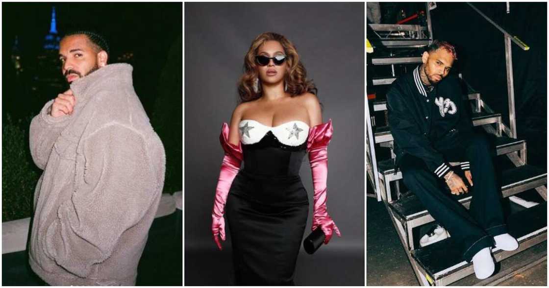 Photo Drake, Beyonce, Chris Brown Photo Drake, Beyonce, Chris Brown