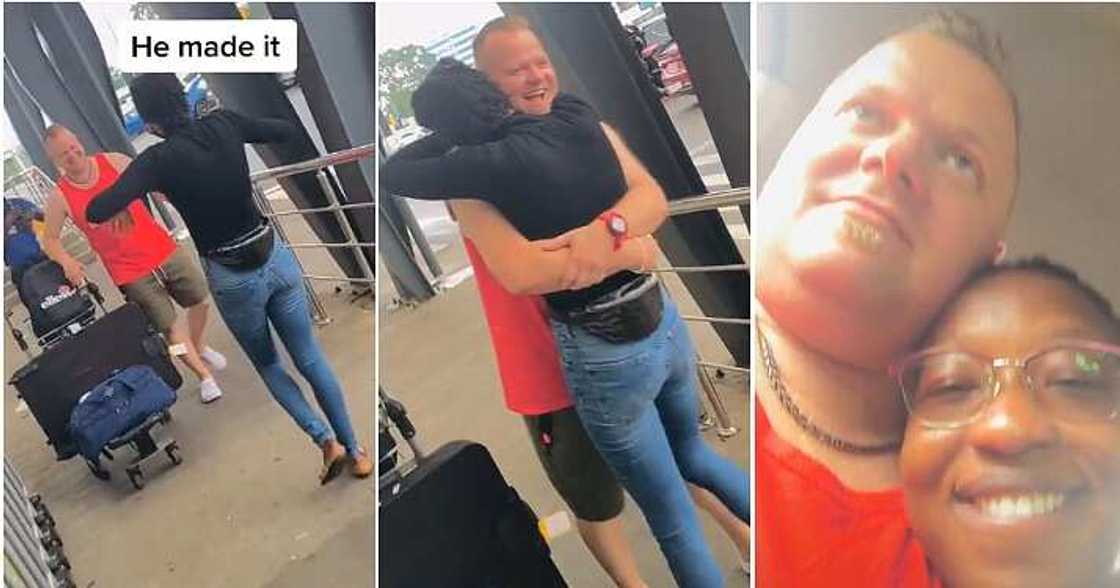 Lady unites with oyinbo lover, interracial relationship Lady unites with oyinbo lover, interracial relationship