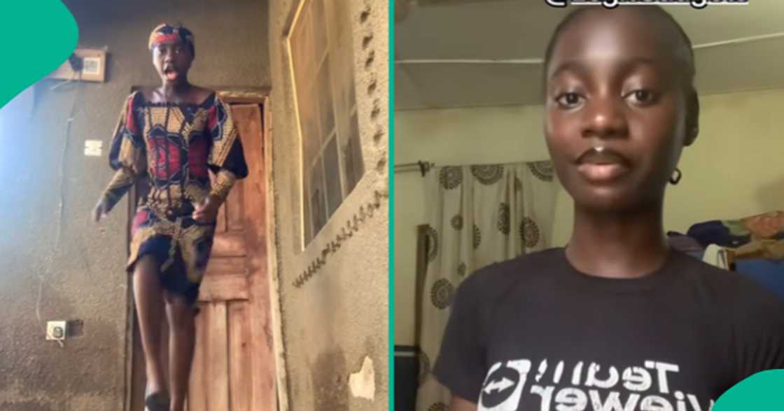 Lady dances and moves her legs like a machine in video.