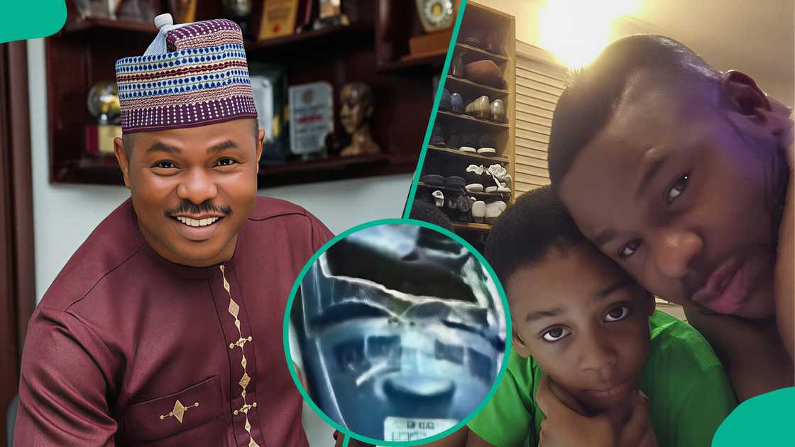Yinka Ayefele speaks with his triplets about his accident many years ago Yinka Ayefele speaks with his triplets about his accident many years ago