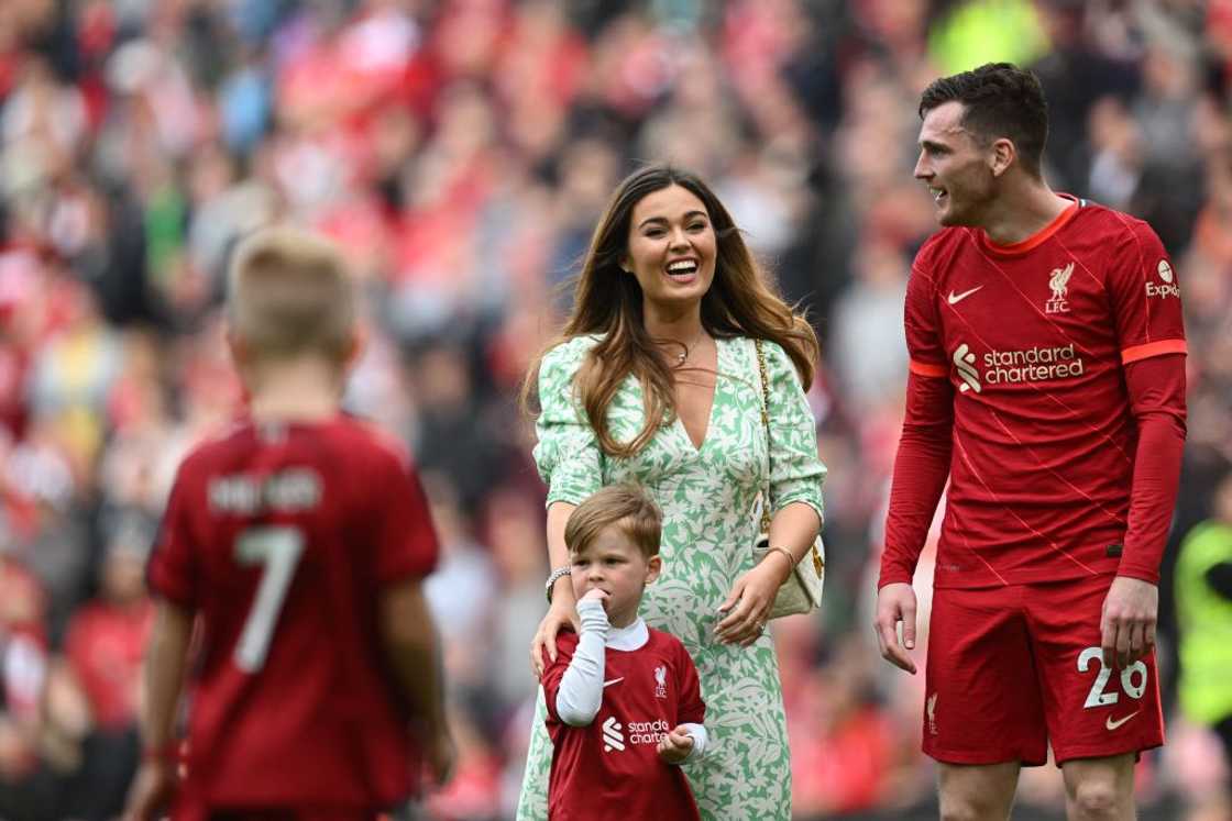 Andrew Robertson with his wife and son Andrew Robertson with his wife and son