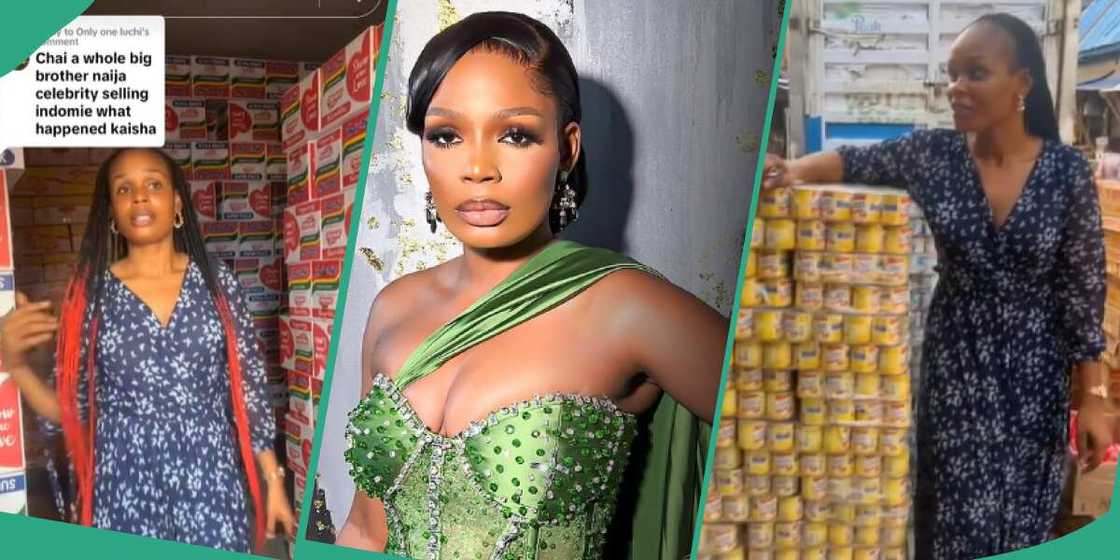 Troll taunts BBNaija Kaisha for selling noodles.