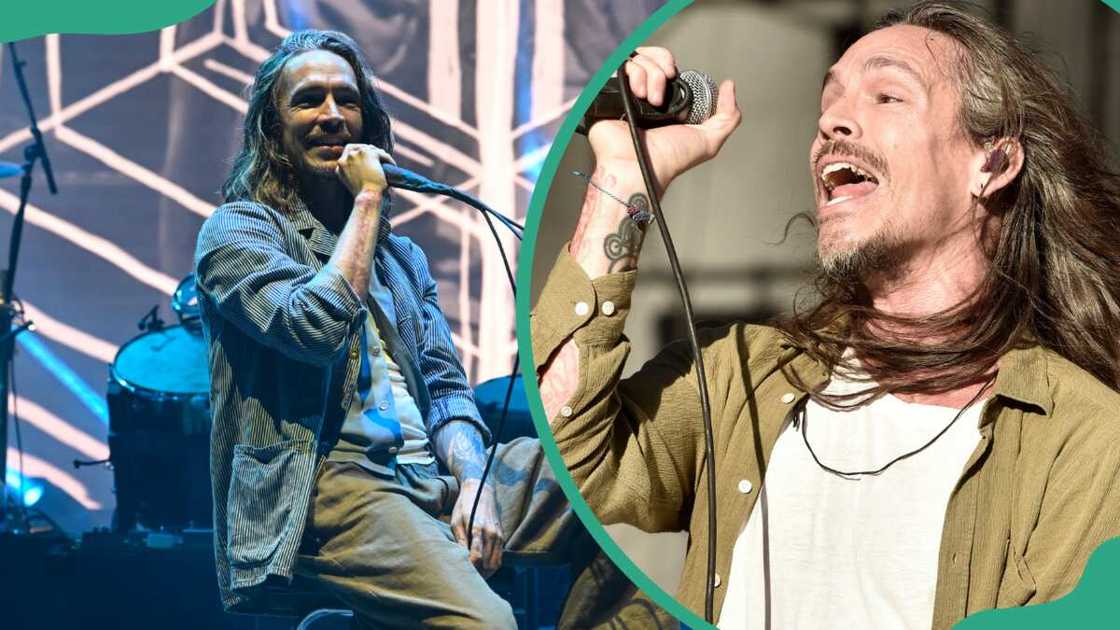 Brandon Boyd of Incubus performs at Shoreline Amphitheatre (L) and during the Aftershock Festival 2018 (R) Brandon Boyd of Incubus performs at Shoreline Amphitheatre (L) and during the Aftershock Festival 2018 (R)