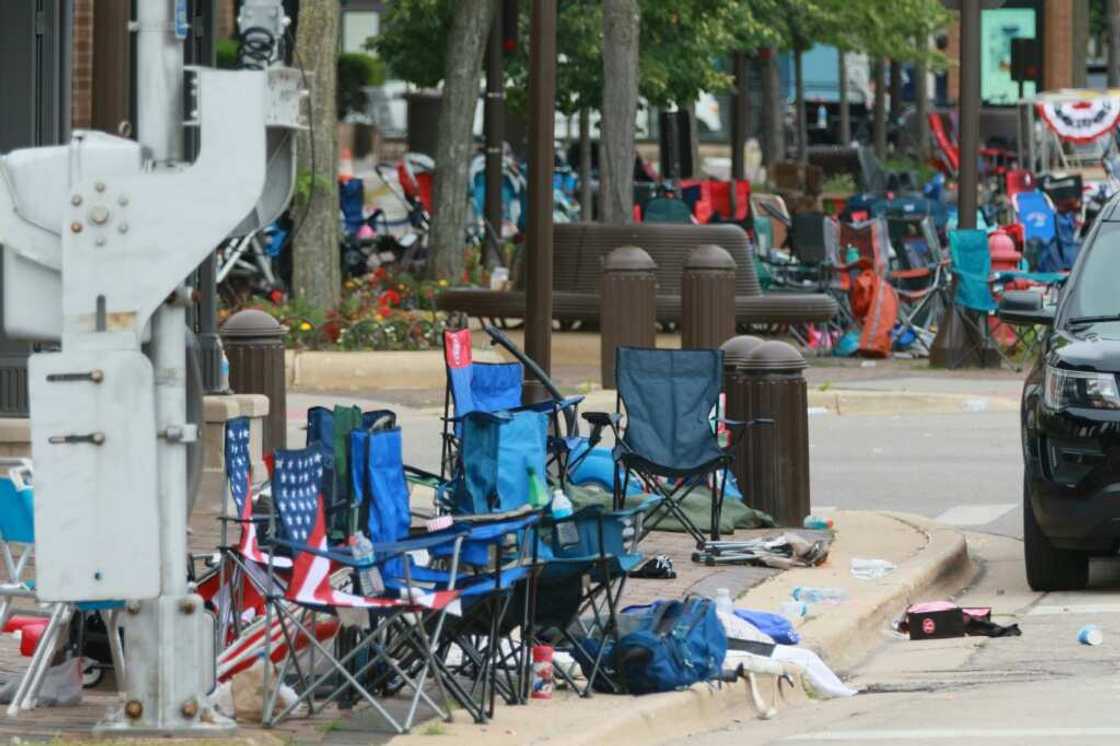 Crimo used a fire escape to access the roof of a building overlooking the parade route and fired more than 80 rounds on parade-goers Crimo used a fire escape to access the roof of a building overlooking the parade route and fired more than 80 rounds on parade-goers