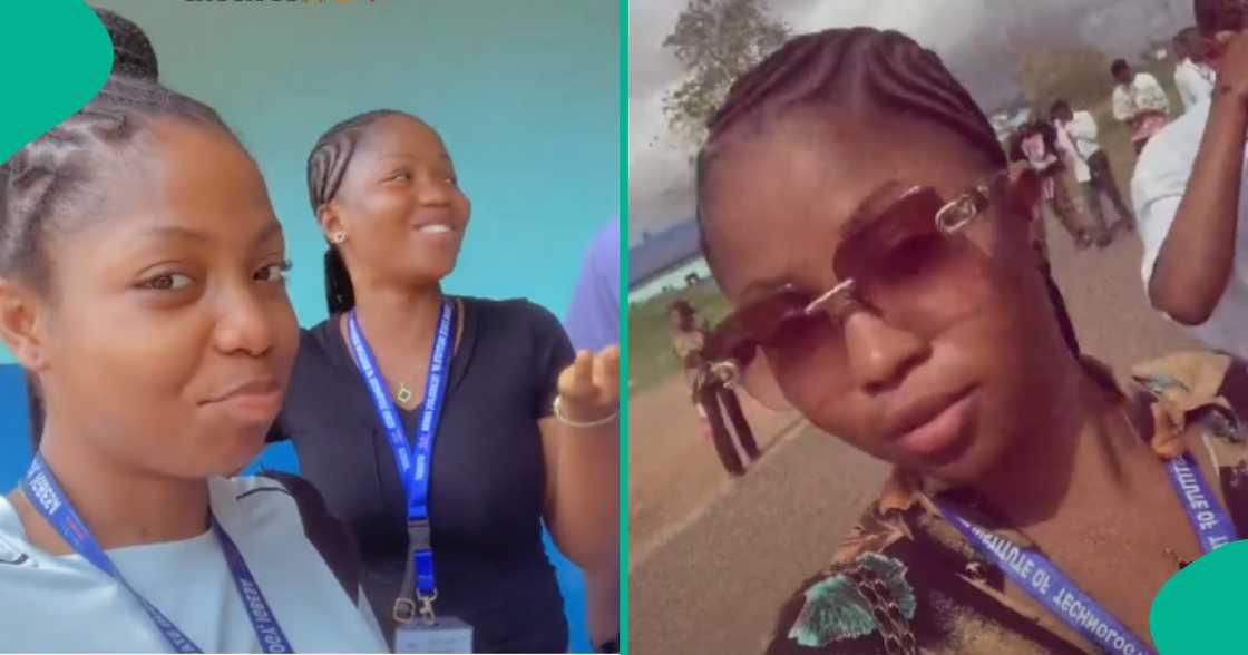 Lady spots her lookalike in school, posts their video on social media for people to see Lady spots her lookalike in school, posts their video on social media for people to see