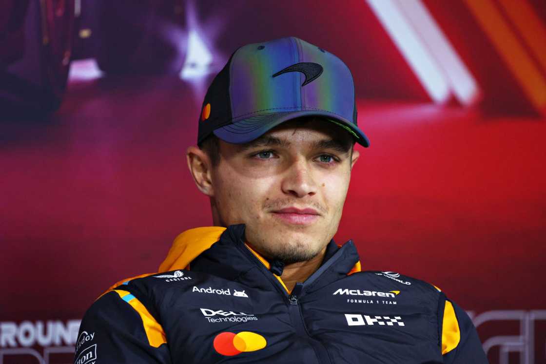 Lando Norris attends the Drivers Press Conference