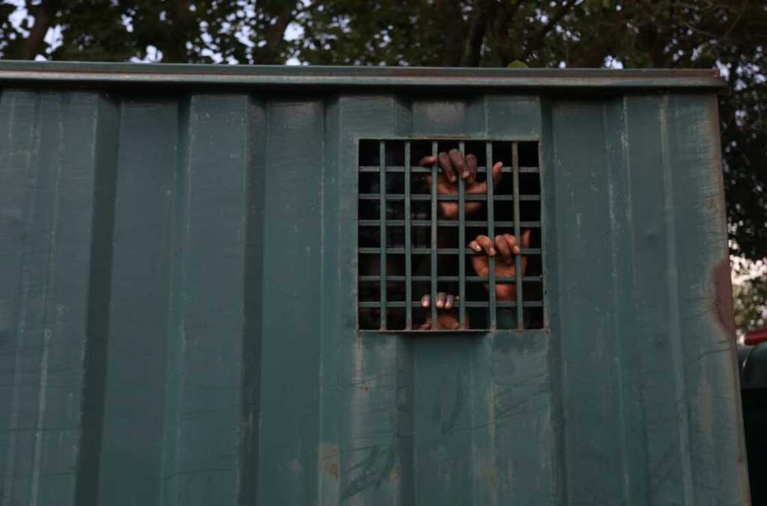 Some recaptured inmates were brought back to the prison after the breakout Some recaptured inmates were brought back to the prison after the breakout
