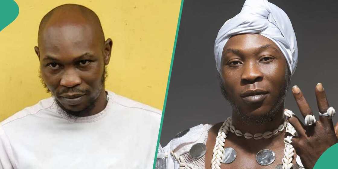 Seun Kuti as a boxer. Seun Kuti as a boxer.