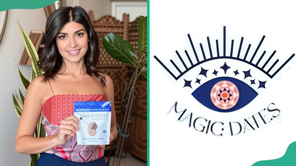 Magic Dates founder Diana Jarrar and Magic Dates logo Magic Dates founder Diana Jarrar and Magic Dates logo