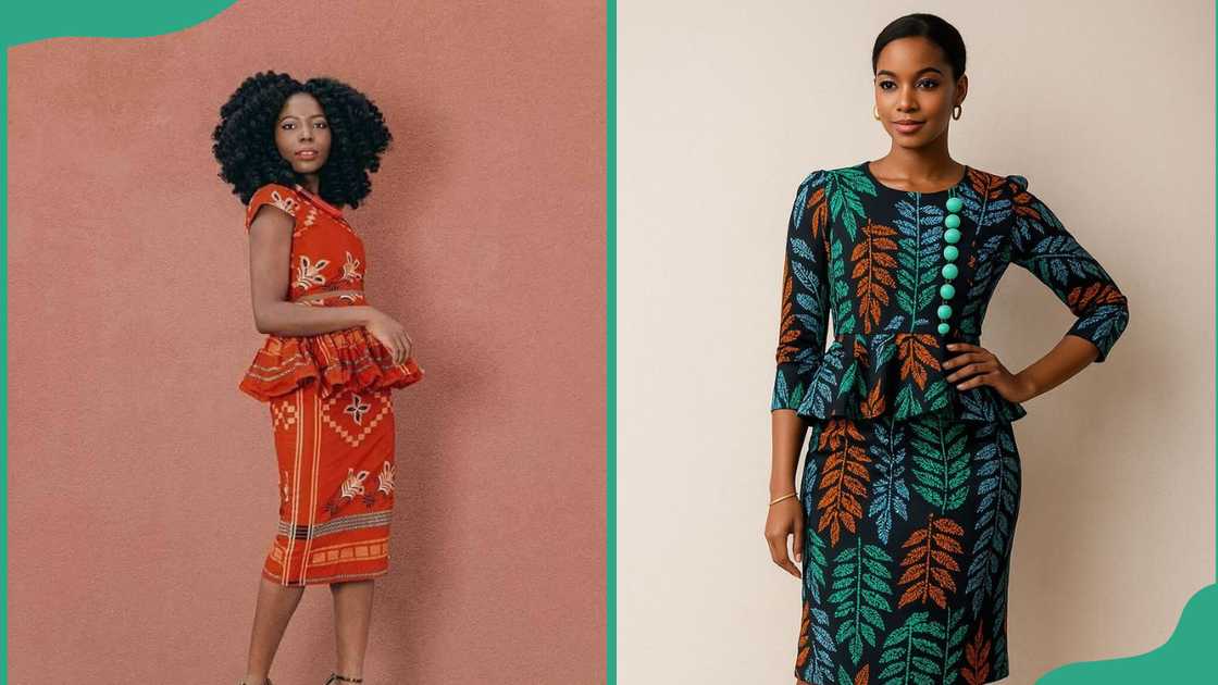 Red and black and green peplum dresses Red and black and green peplum dresses